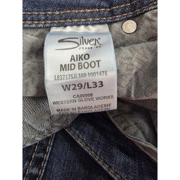 Silver Jeans Aiko Mid Boot Embroidered 29x33 CA00508 - Picture 13 of 16